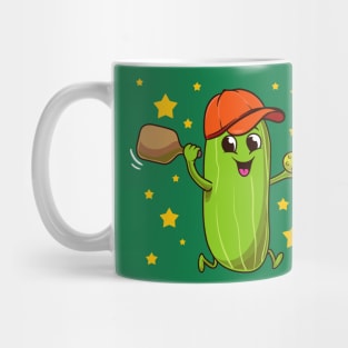 Pickleball Pickle Cute Kids Mug